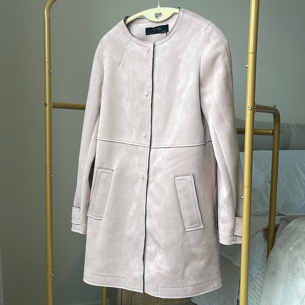 Zara Basic Outwear, suede pink jacket